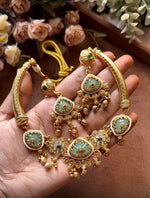 Traditional Antique Gold Plated Choker Jewelry Set for Women in Germany (Onam Special)