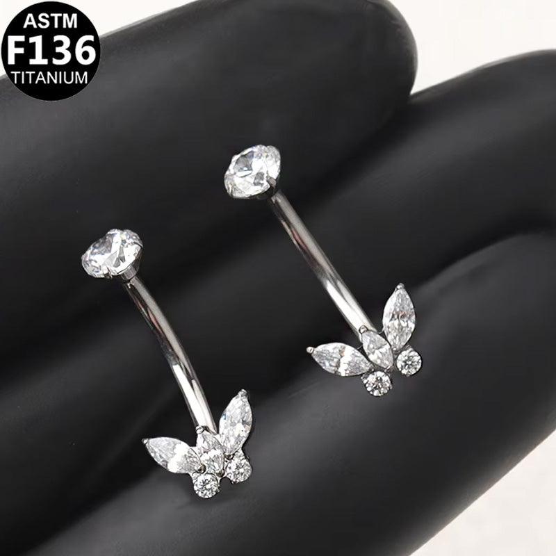 Schmetterling Bauchnabelpiercing aus Titan