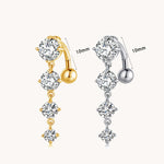 Vierkristall Kette Bauchnabelpiercing aus Titan Namma Markt