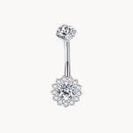 Blütenhalo Bauchnabelpiercing aus Titan