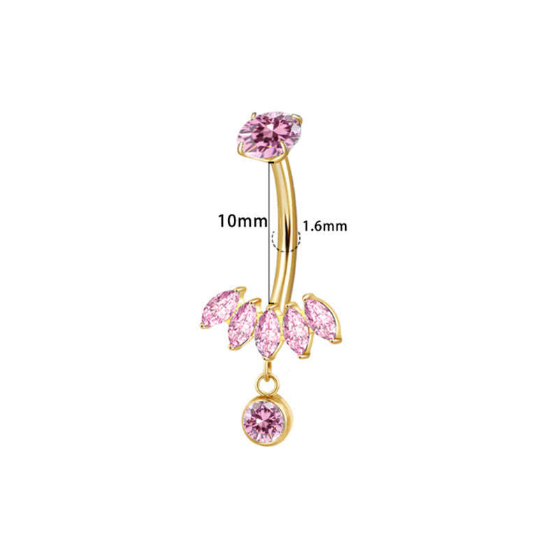Marquise Pink Bauchnabelpiercing aus Titan Namma Markt