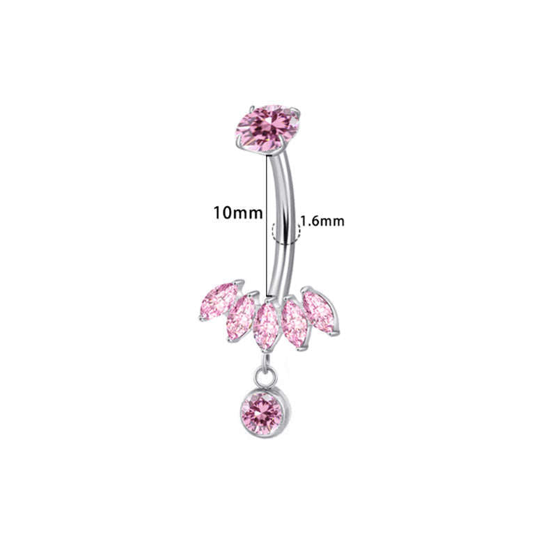 Marquise Pink Bauchnabelpiercing aus Titan Namma Markt