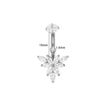 Blüte Zentrum Bauchnabelpiercing aus Titan