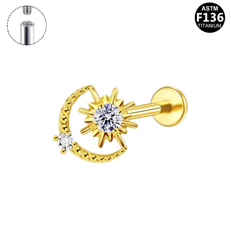 Sonne und Mond Labret aus Titan