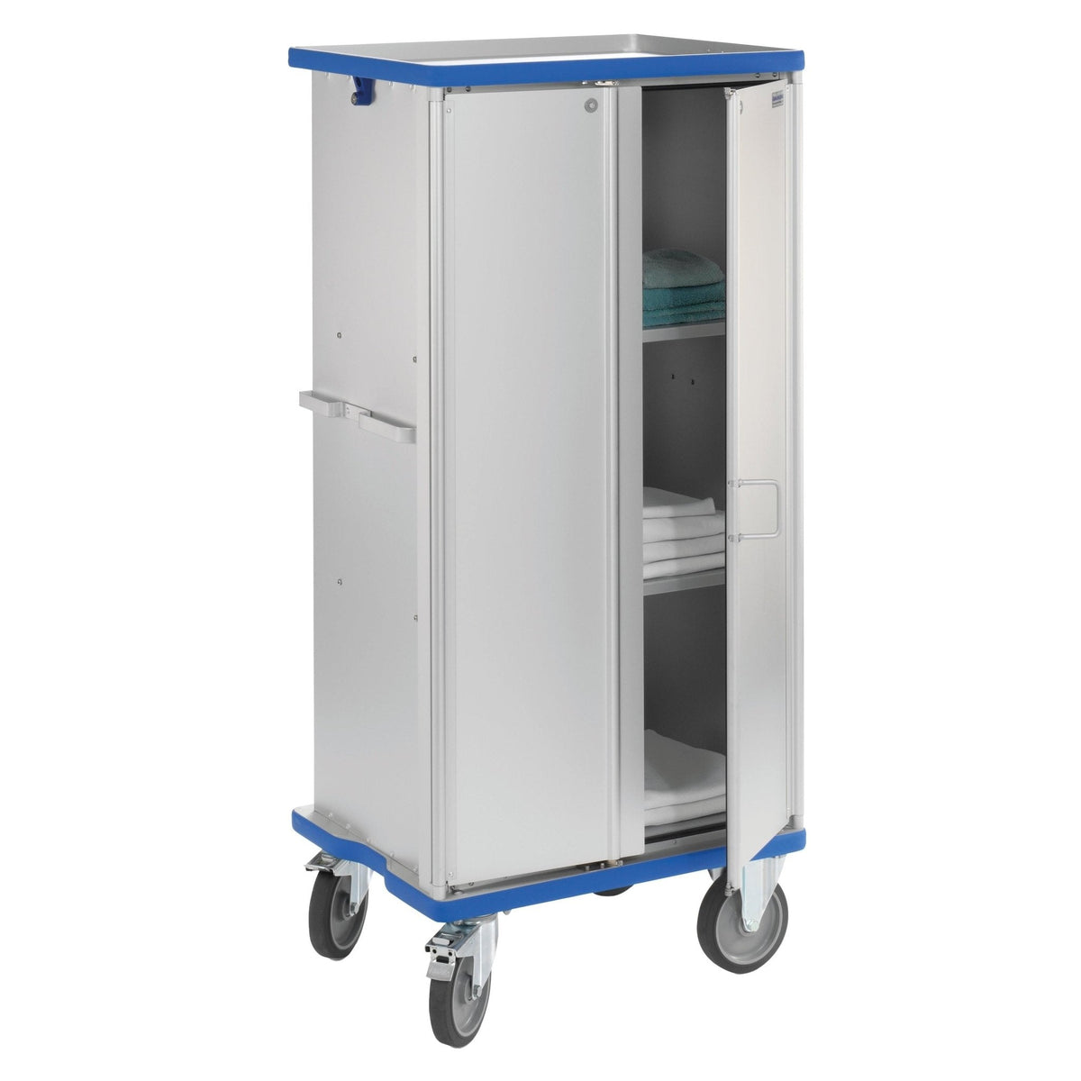 Novocal Schrankwagen Material: Aluminium, eloxiert 2 Flügeltüren um 270 Grad schwenkbar, mit Zentr | Packung (1 Stück) Namma Markt