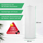 Große Kerze "Just Married" - Hochzeitskerze mit Namen, Datum & Wunschtext