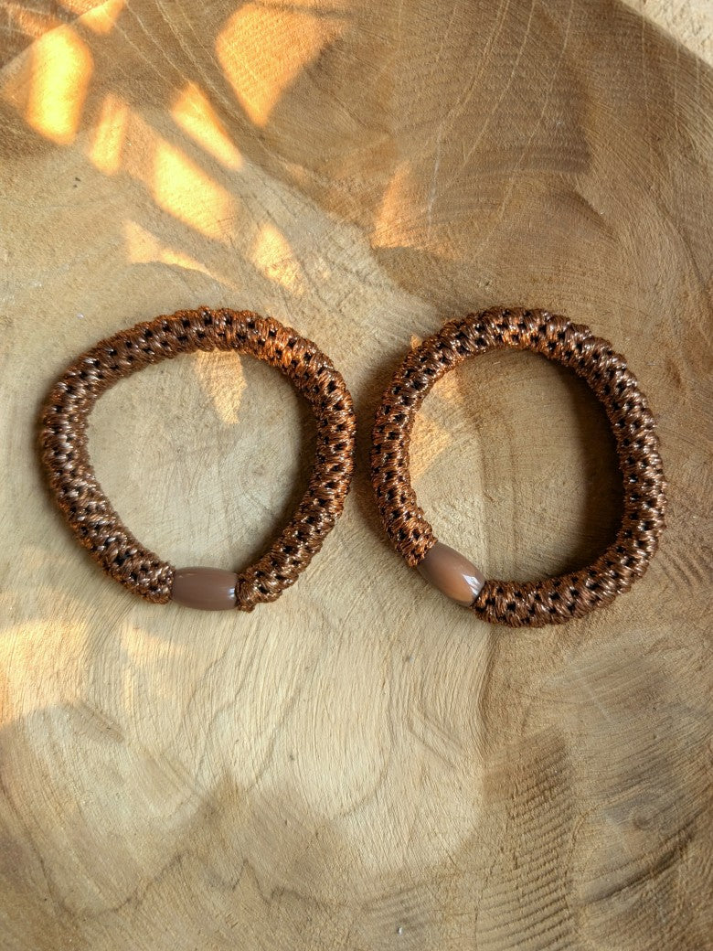 Haargummi Armband Kknekki Stil Gr. S Ø 4cm elastisch Gold