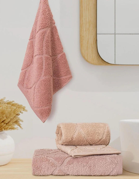 Bambushome Voli Serie Microcotton 3er Handtuch-Set 30 × 50 cm