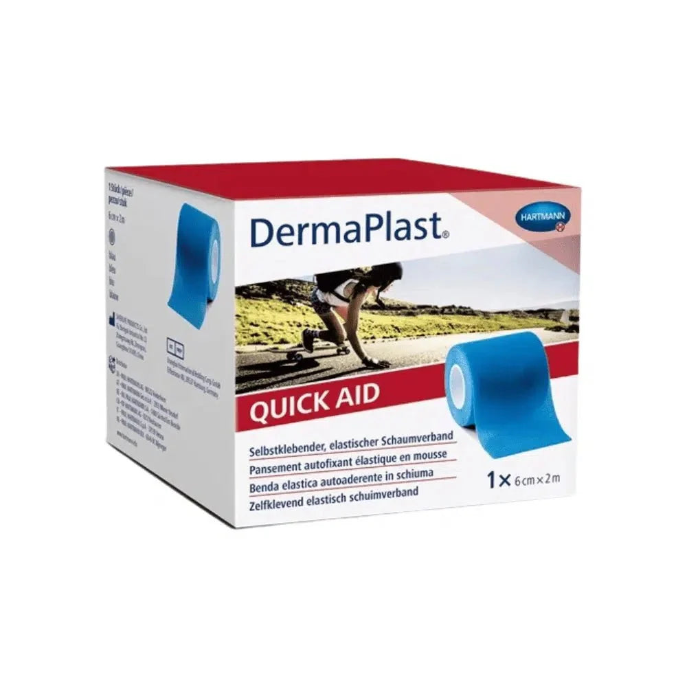 Hartmann DermaPlast® Quick Aid, selbstklebender Schaumverband, 6 cm x 2 m