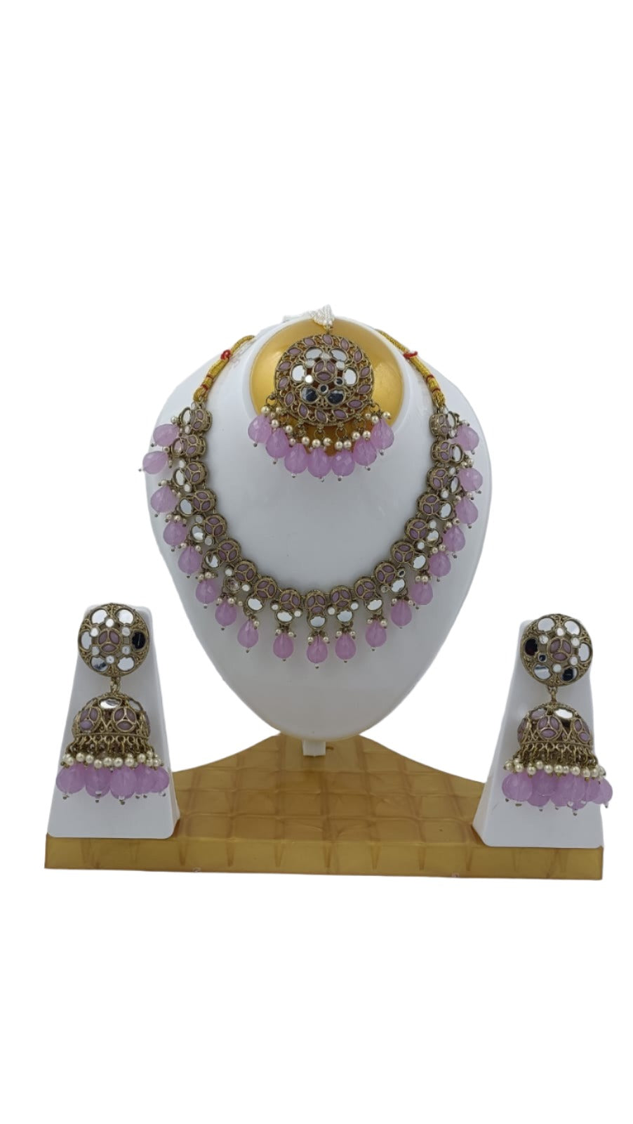 Mirror Necklace earring with Mangtika in Hamburg