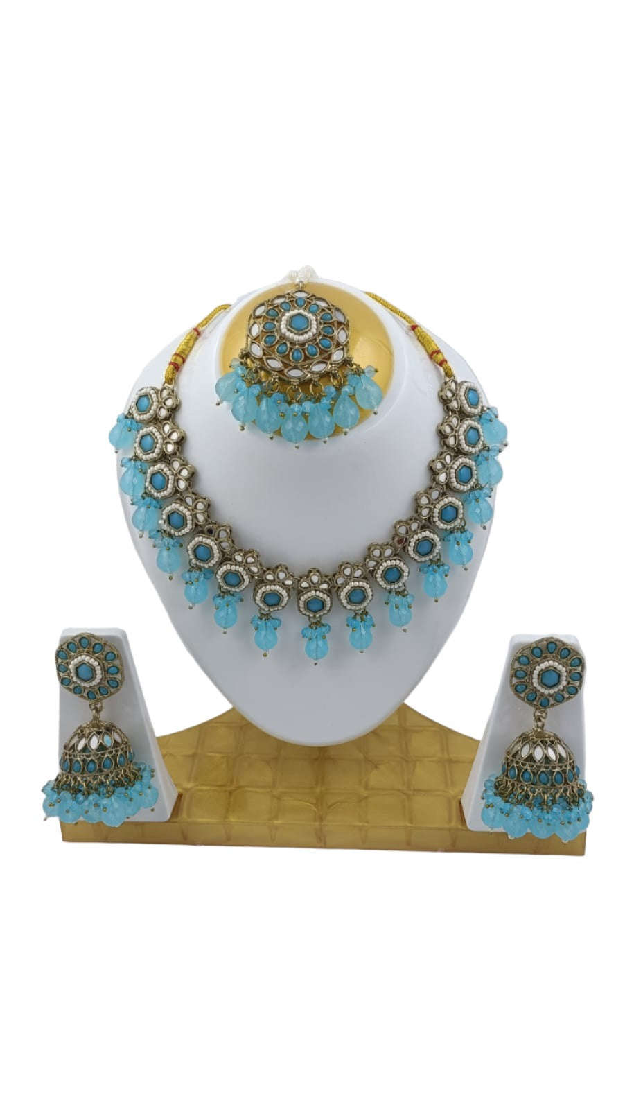 Mirror Necklace with Earring and Mangtika in Hamburg Namma Markt