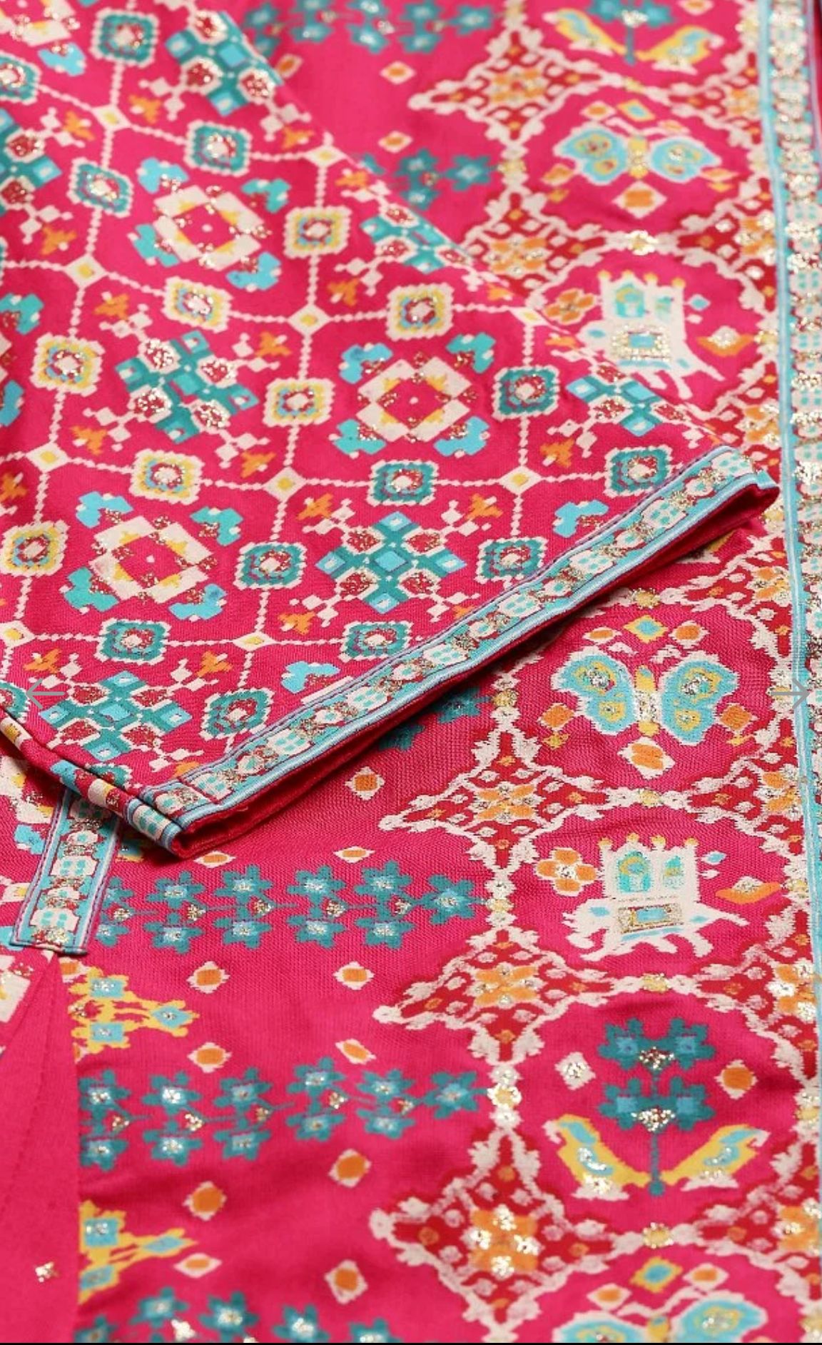 Dark Pink A-line printed kurti in Munich