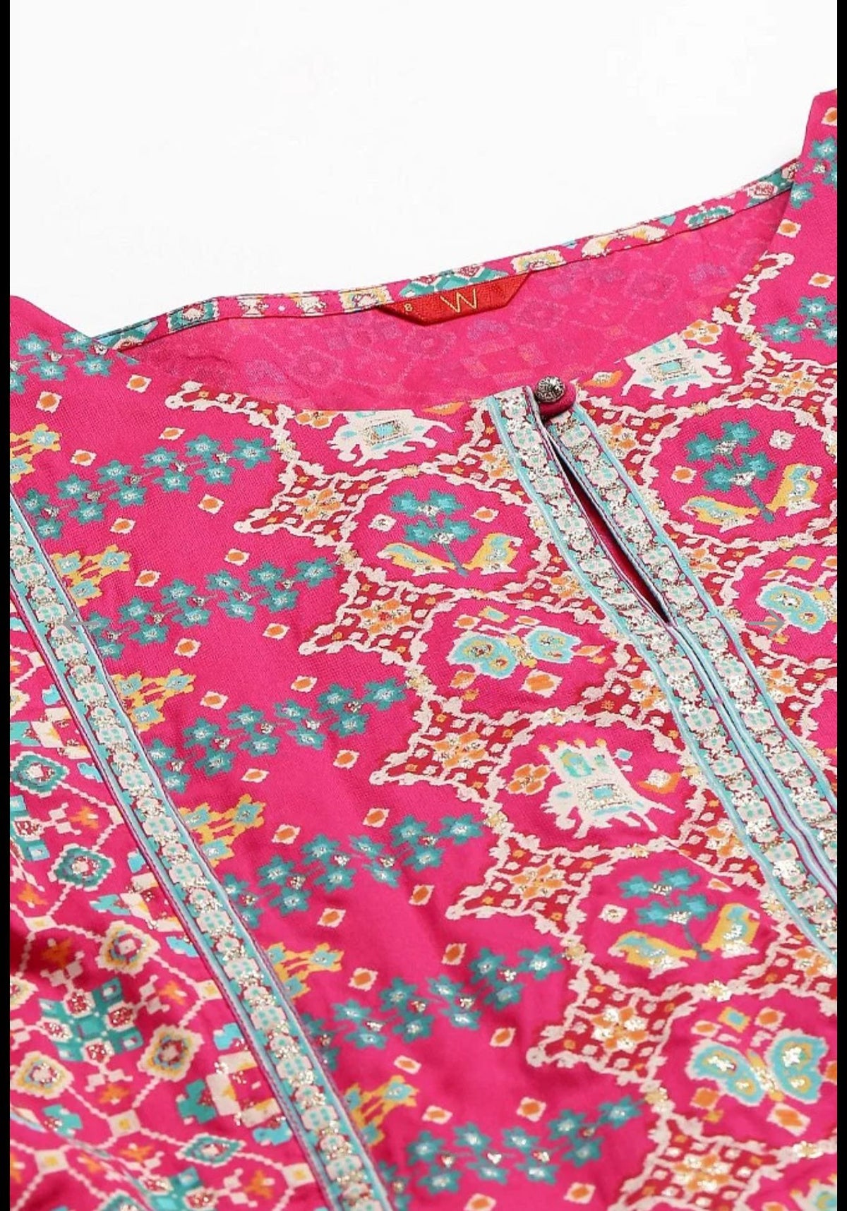 Dark Pink A-line printed kurti in Munich