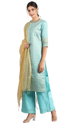 Blue-round-neck-kurta-set in Berlin
