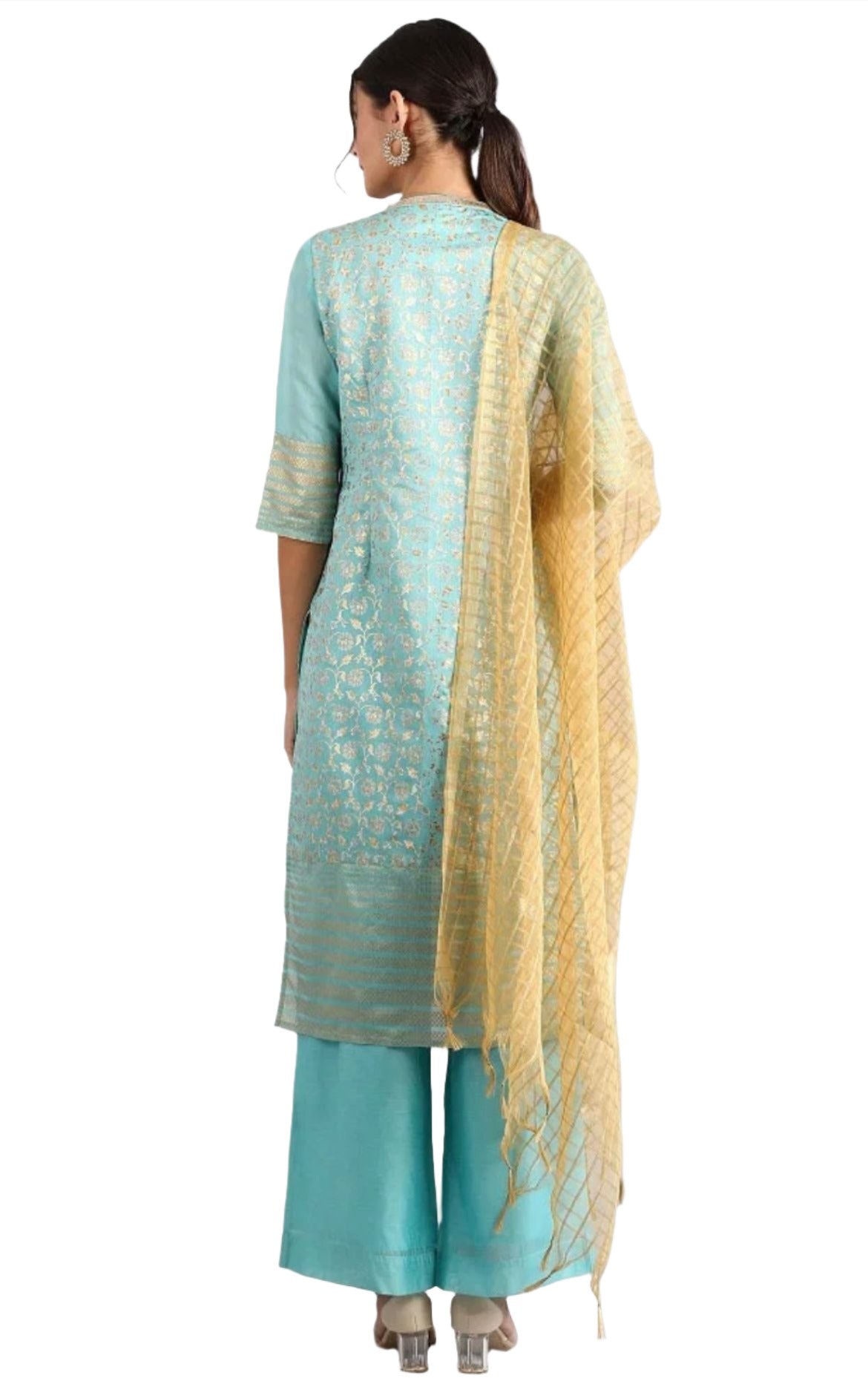 Blue-round-neck-kurta-set in Berlin