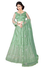 Tittle:- Complete Stitched Embroidered Lehenga Choli In Germany (Sea Green )/Bridal Lehenga In Germany