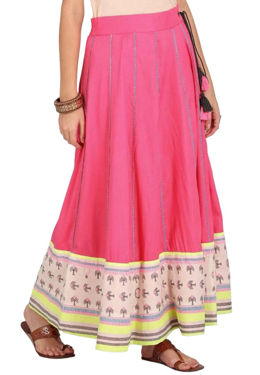 Pink Printed Skirt