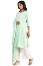 Green kurta set in Germany