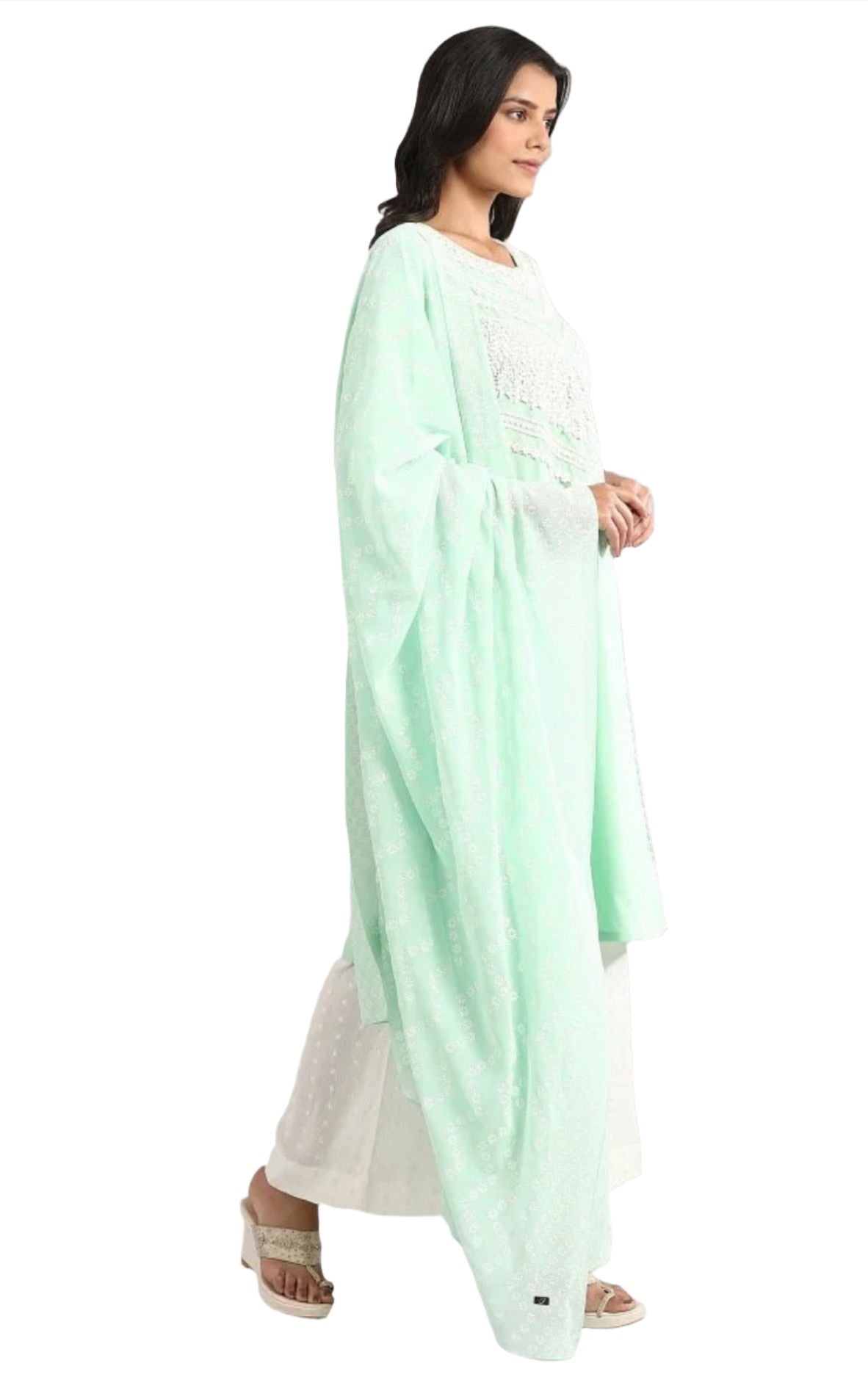 Green kurta set in Germany