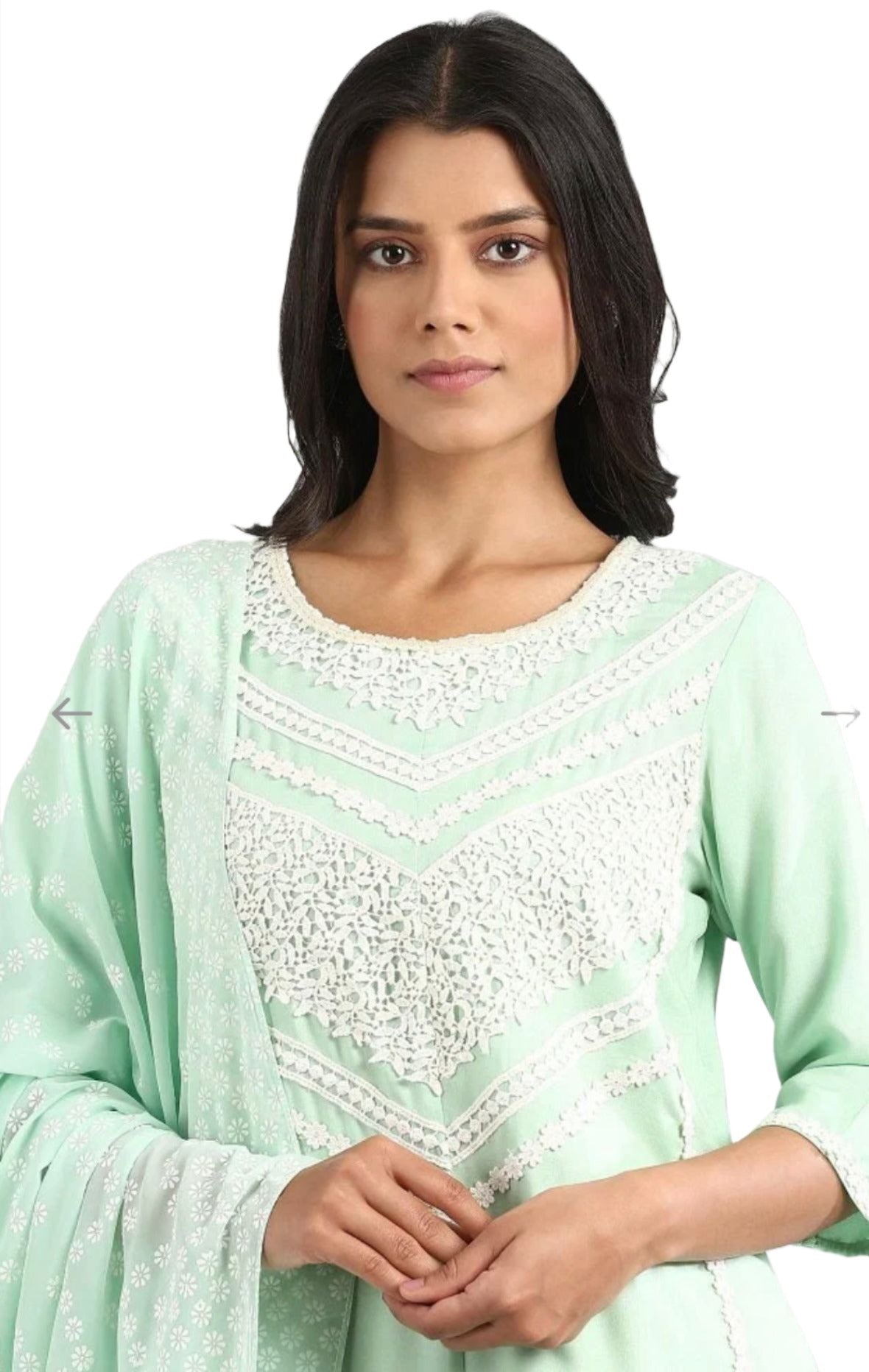 Green kurta set in Germany