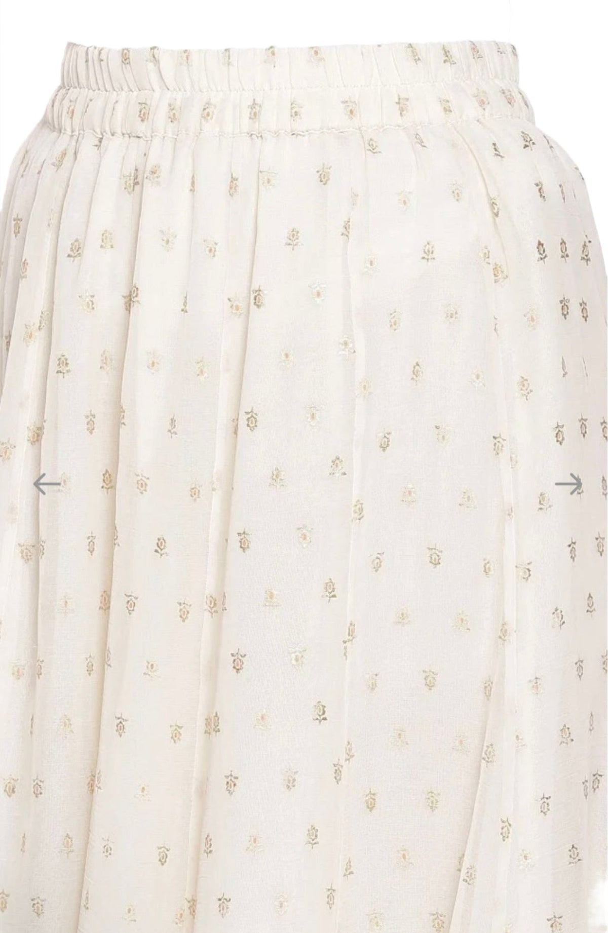 Ivory Printed kurta flared plazzo dupatta set in Munich