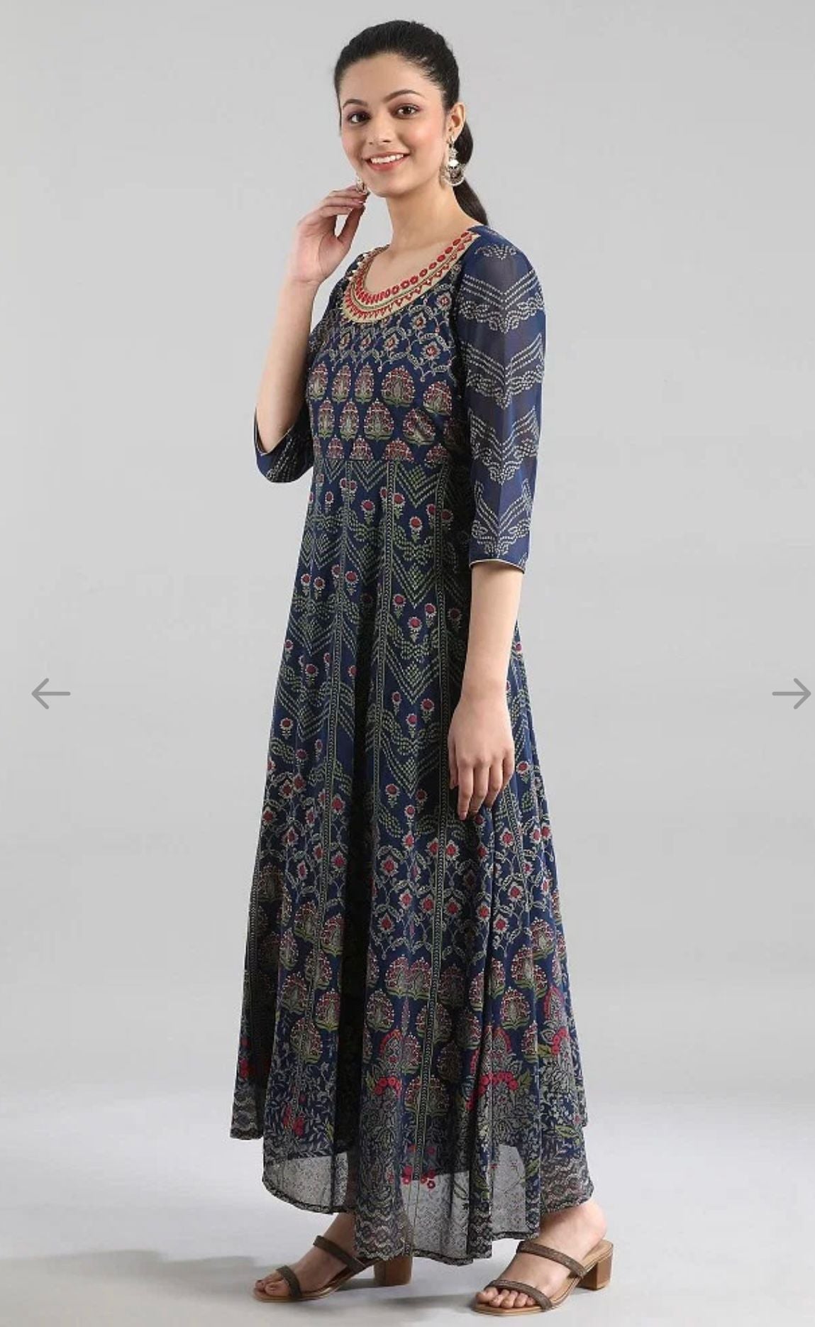 Navy Blue Georgette Dress in Germany