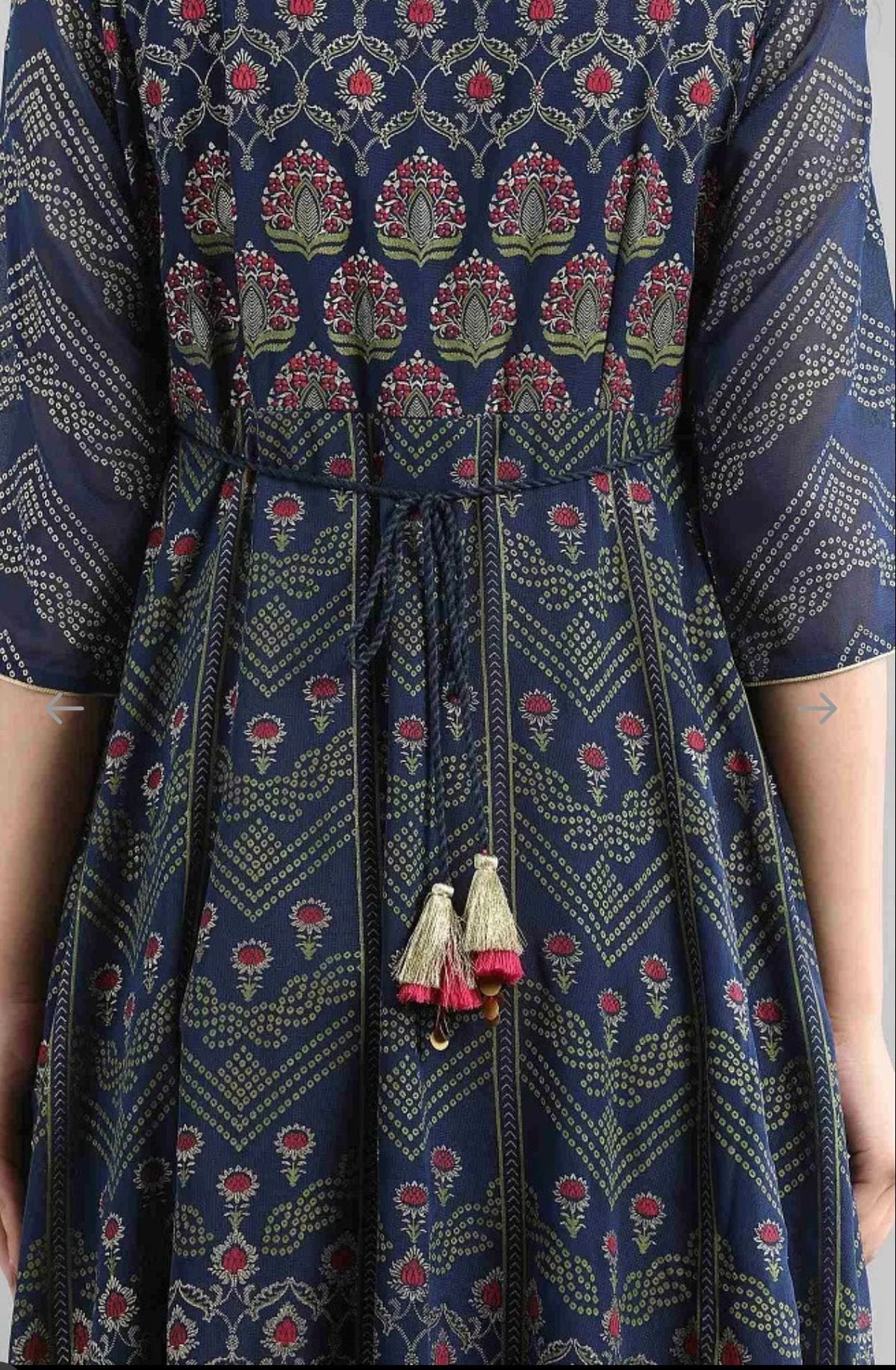 Navy Blue Georgette Dress in Germany