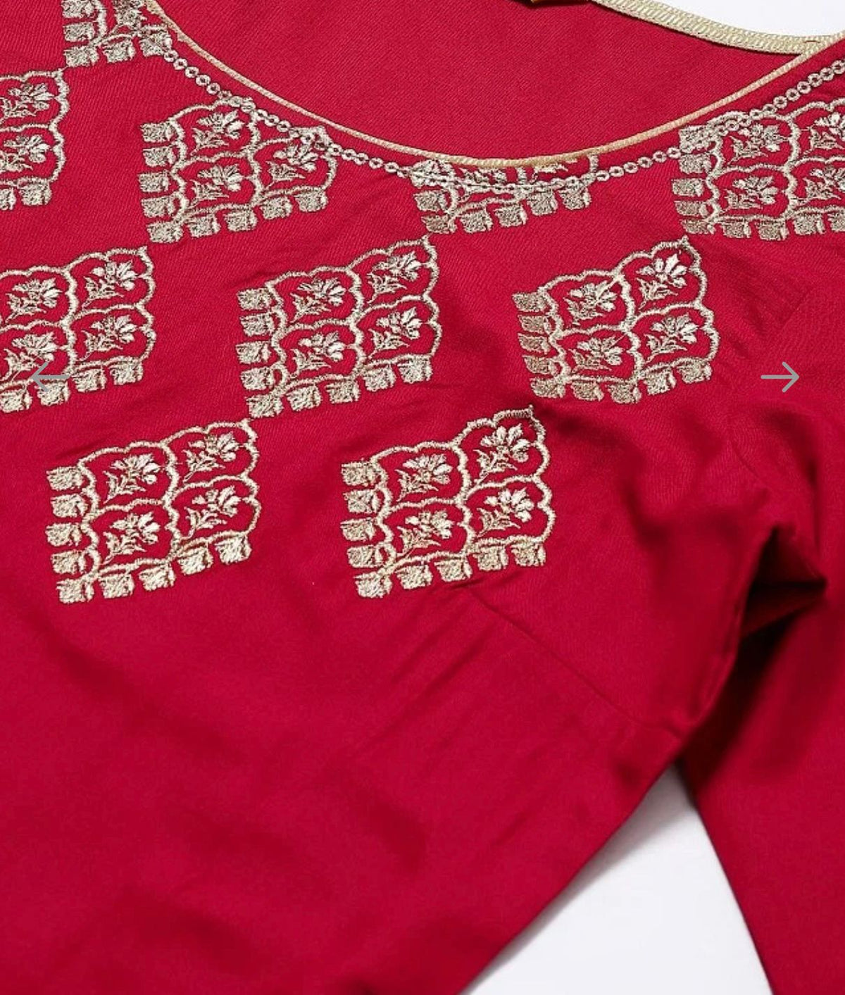 Red embroided kurta plazo coral dupatta set in berlin