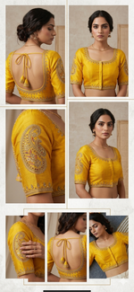 Yellow Party wear heavy blouse in Berlin