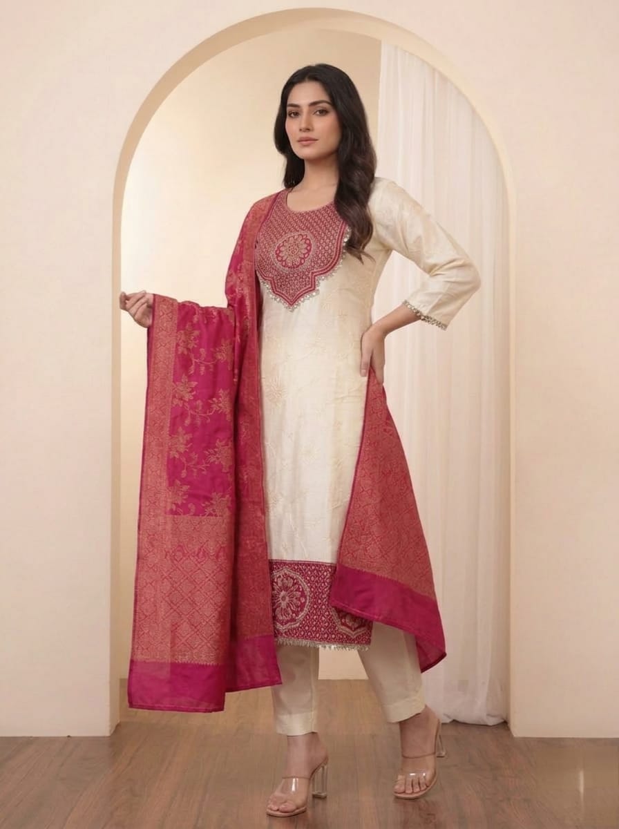 Banarasi Partywear suit(Onam Special)