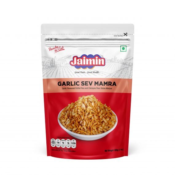 Jaimin Garlic Sev Mamra 200g