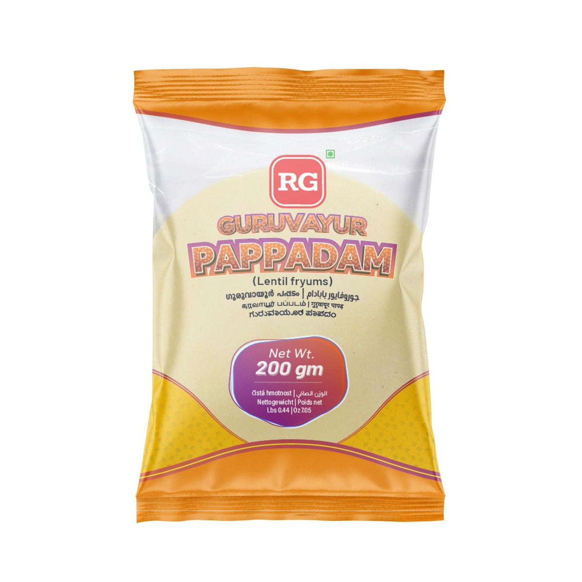 RG Guruvayur Pappadam 200g - Namma Markt