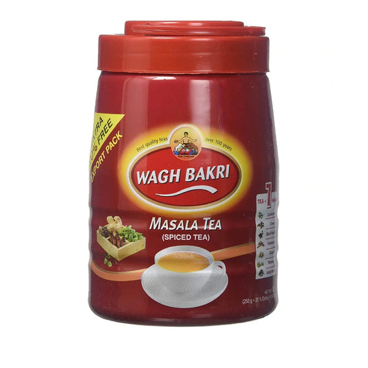 Wagh Bakri loose Masala Tea 225g Jar Export Pack