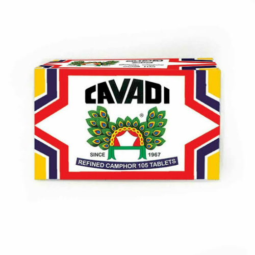 Cavadi Alcanfor Refinado / Karpooram (105 tabletas)