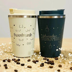 Thermobecher mit witziger Lasergravur – 350 ml, doppelwandiger Edelstahl