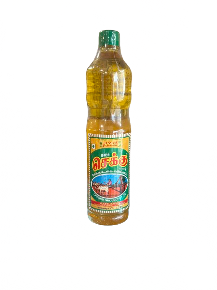 Olio di Arachidi Pressato a Freddo Thangam Chekku 500ml