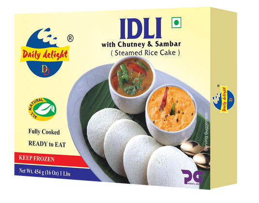 Daily Delight Idli with Chutney and Sambar 454g