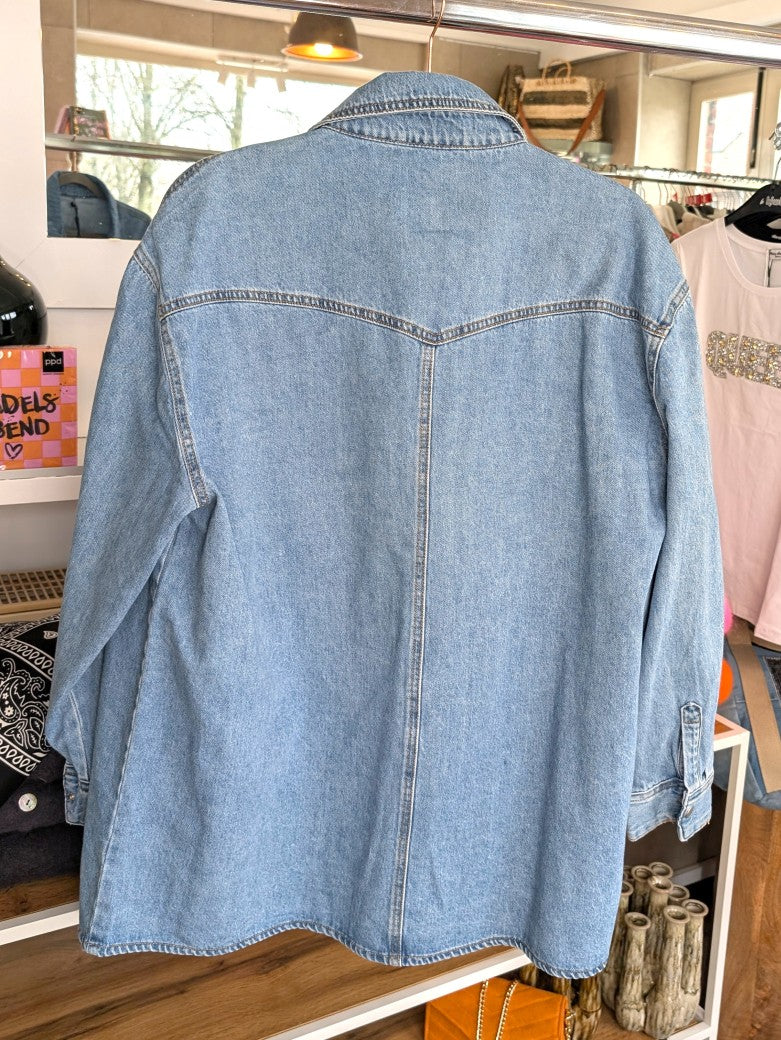Jeans Hemd Oversized Denim Blau - One Size 3D-1501-1