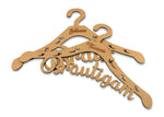 Kleiderbügel "Braut & Bräutigam" mit Gravur Namma Markt