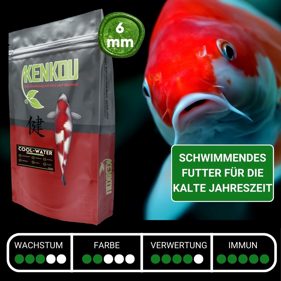 KENKOU® COOL-Water Koifutter - 6 mm Pellets schwimmend
