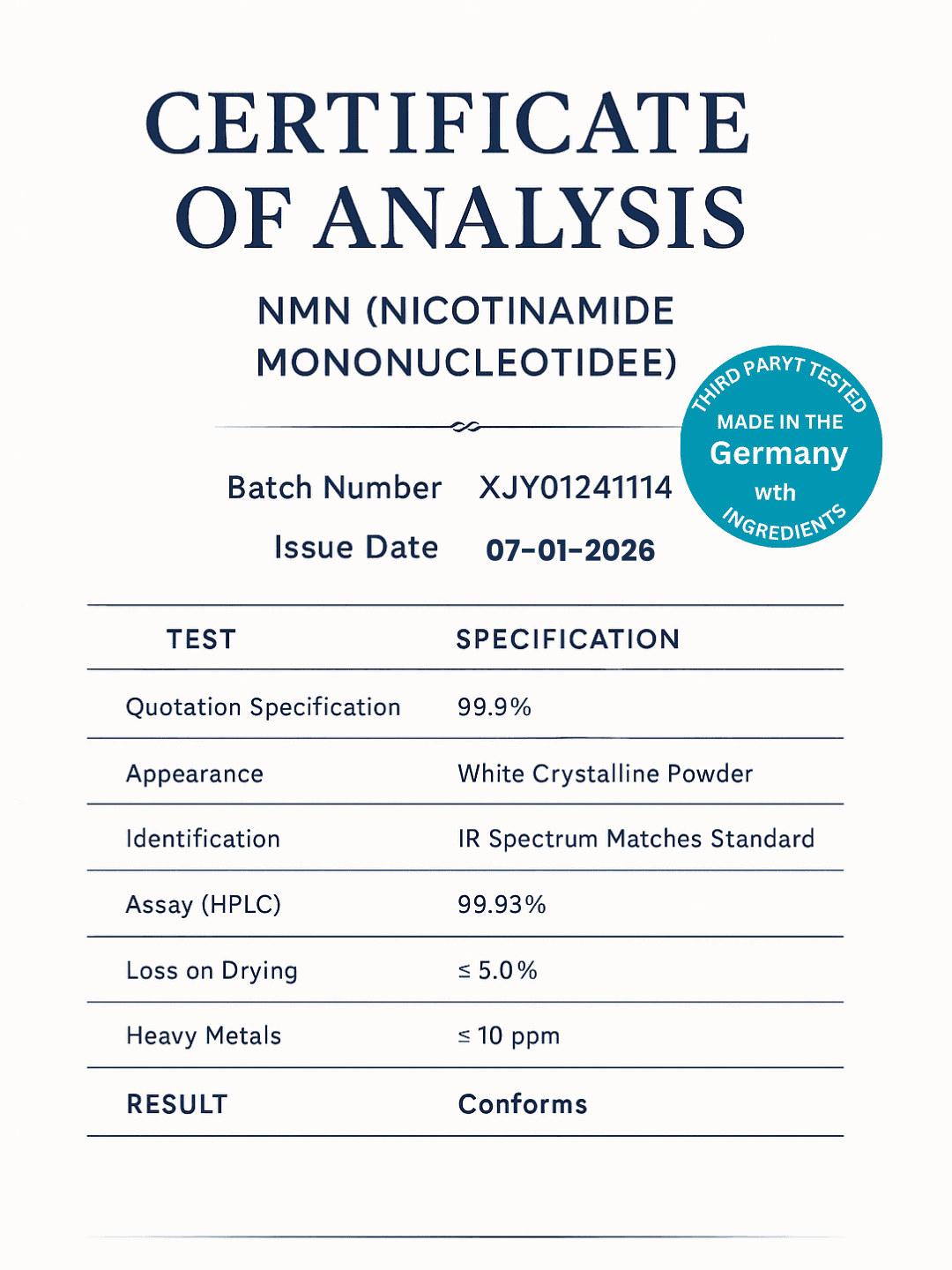 NMN 500mg – Nicotinamide Mononucleotide Capsules | Longevana