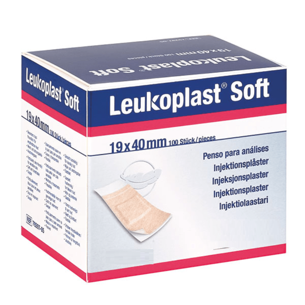 Leukoplast Soft, Injektionspflaster, 19 x 40 mm | Packung (100 Pflaster)