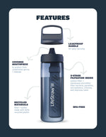 LifeStraw Go 650ml (aegean sea) - Trinkflasche mit Mikrobakteriellen Filter