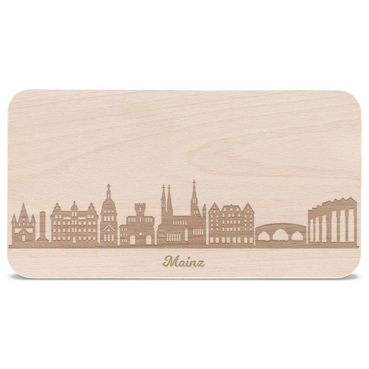 Frühstücksbrettchen Skyline Mainz