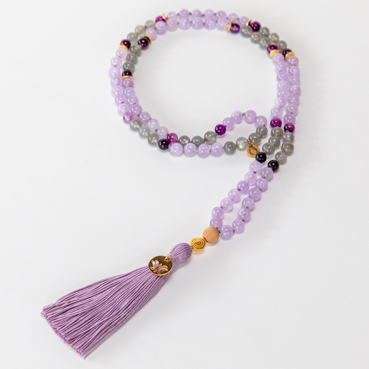 Mala Peaceful Mind - mit Amethyst & Mondstein