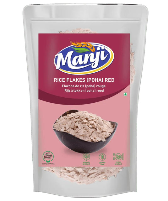 Manji Red Rice Flakes / Poha 500g