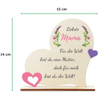 Herz Holzaufsteller "Liebste Mama" zum Muttertag