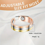 Kupferschmuck Armband & Ring Set mit Magneten dreifarbig