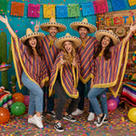 Mexiko Kostüm "Alechandro" Poncho mit Fransen | für Damen und Herren