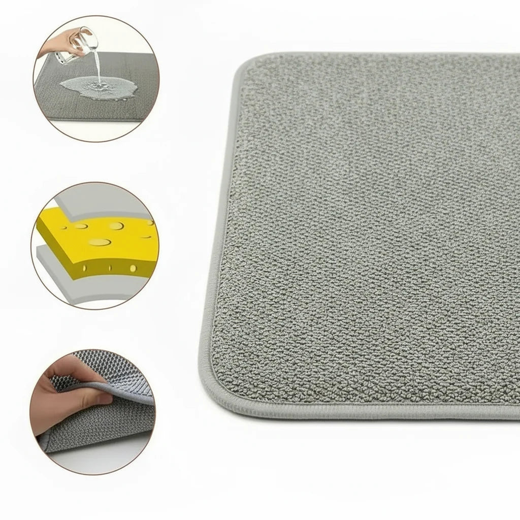 Microfaser Abtropfmatte "Koko" saugfähig für Camper